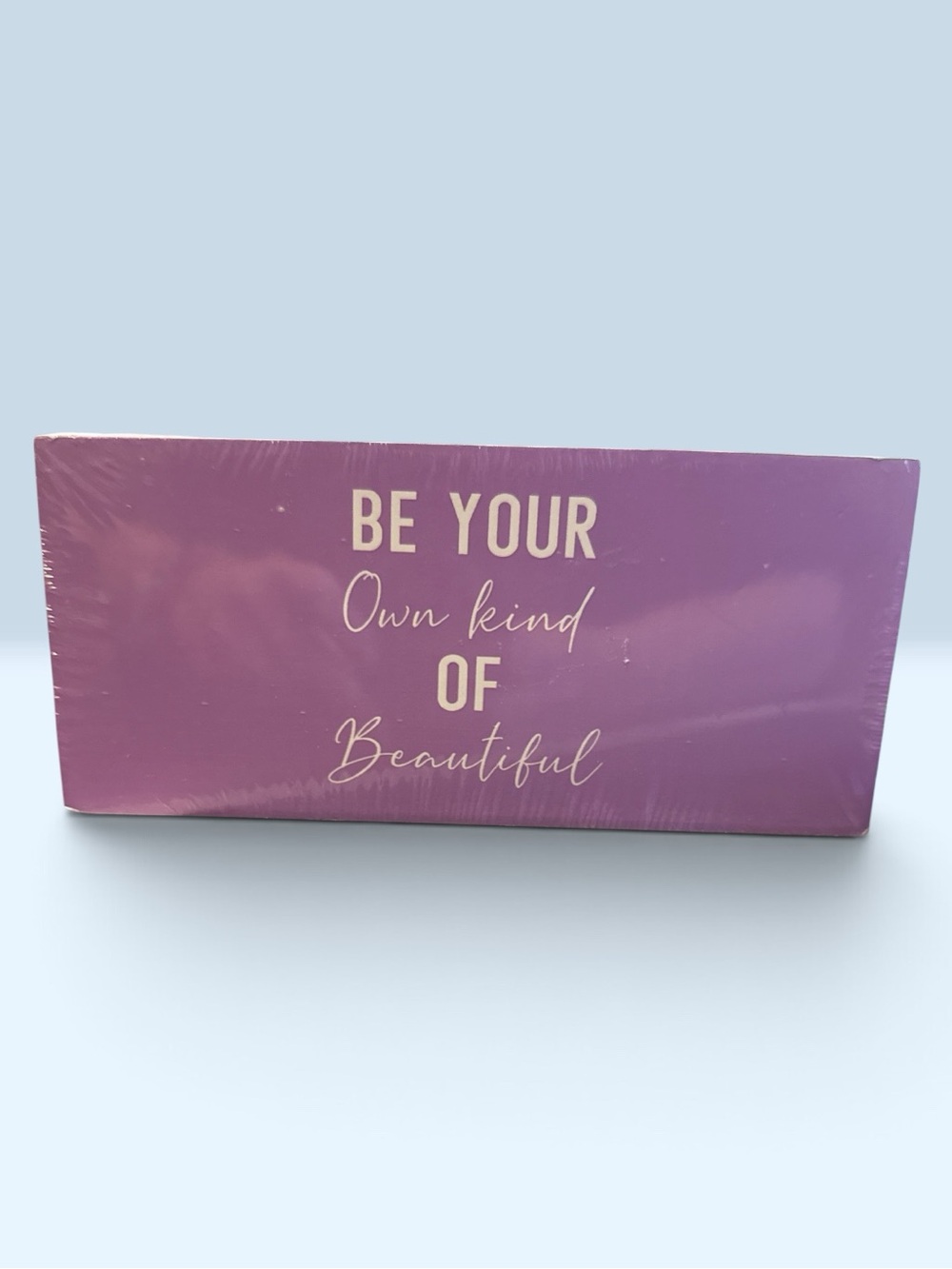 Inspirational Pencil Holder "Be Your Own Kind of Beautiful" Purple double sided